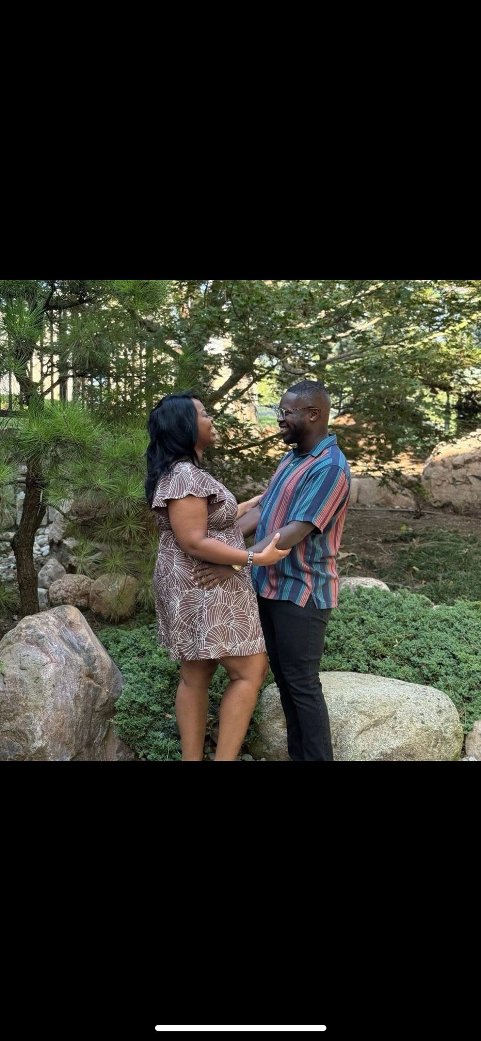 Charlotte and Dami in the garden